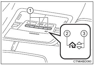 Toyota Highlander Owners Manual Programming The Homelink Garage Door Opener Using The Other Interior Features Interior Features