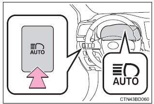 Toyota Highlander. Activating the automatic high beam system