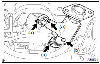 REMOVE EXHAUST PIPE SUB-ASSY FRONT NO.3