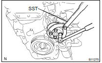 INSTALL WATER PUMP PULLEY