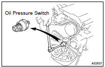 REMOVE OIL PRESSURE SWITCH ASSY