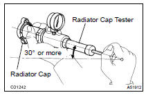 INSPECT RADIATOR CAP SUB-ASSY