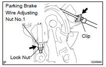 REMOVE PARKING BRAKE CABLE ASSY NO.1