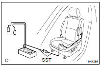  DISPOSE OF FRONT SEAT AIRBAG ASSY LH (WHEN INSTALLED IN VEHICLE)