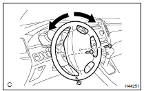 DISPOSE OF HORN BUTTON ASSY (WHEN INSTALLED IN VEHICLE)