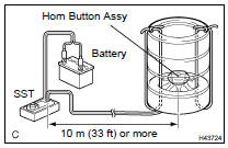 DISPOSE OF HORN BUTTON ASSY (WHEN NOT INSTALLED IN VEHICLE)