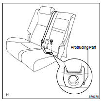 REMOVE REAR SEAT OUTER BELT ASSY CENTER