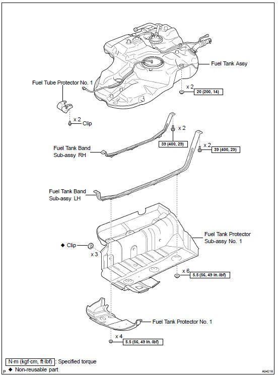 Fuel tank ASSY (2AZ-FE)