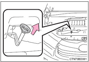 Toyota Highlander. Checking the engine oil