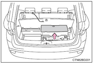 Toyota Highlander. Taking out the spare tire