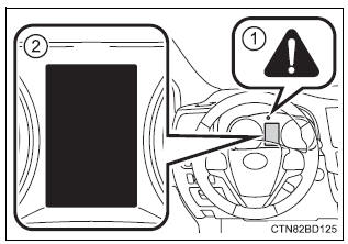 Toyota Highlander. If a warning message is displayed