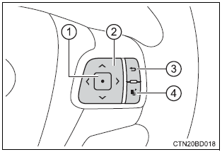 Toyota Highlander. Operating the meter control switches