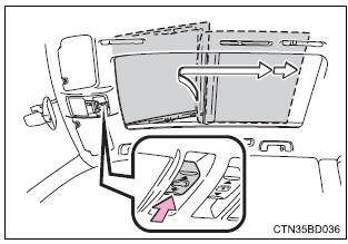 Toyota Highlander. Opening and closing the moon roof