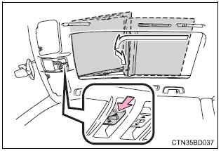 Toyota Highlander. Opening and closing the moon roof