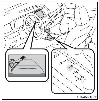 Toyota Highlander. Rear view monitor system 