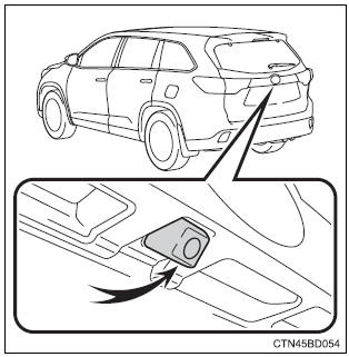 Toyota Highlander. Rear view monitor system camera