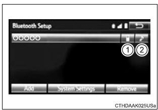 Toyota Highlander. Connecting a bluetooth device