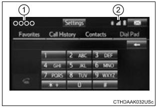 Toyota Highlander. Phone screen