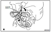 INSTALL FAN AND GENERATOR V BELT