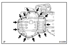 REMOVE OIL PAN SUB-ASSY