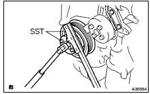 REMOVE CRANKSHAFT PULLEY