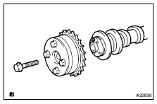 REMOVE CAMSHAFT TIMING GEAR ASSY