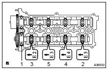 REMOVE NO.2 CAMSHAFT (EXHAUST)