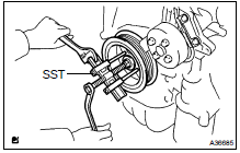 REMOVE CRANKSHAFT PULLEY