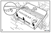  REMOVE V-BANK COVER SUB-ASSY