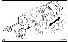 INSPECT CRANKSHAFT THRUST CLEARANCE