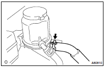 DISCONNECT OIL RESERVOIR TO PUMP HOSE NO.1