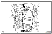 REMOVE EXHAUST MANIFOLD CONVERTER SUB-ASSY NO.2