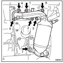 INSTALL EXHAUST MANIFOLD CONVERTER SUB-ASSY NO.2