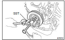 REMOVE CRANKSHAFT PULLEY