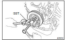 REMOVE CRANKSHAFT PULLEY