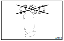 INSPECT EXHAUST MANIFOLD CONVERTER SUB-ASSY NO.2