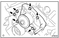 REMOVE WATER PUMP ASSY