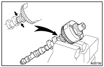 REMOVE CAMSHAFT TIMING GEAR ASSY