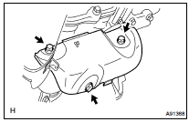 REMOVE EXHAUST MANIFOLD CONVERTER SUB-ASSY