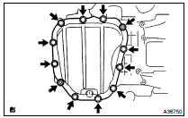 REMOVE OIL PAN SUB-ASSY NO.2