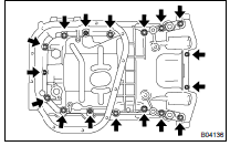 REMOVE OIL PAN SUB-ASSY