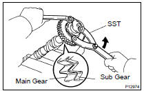  INSTALL CAMSHAFT SUB GEAR