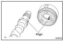  INSTALL CAMSHAFT TIMING GEAR ASSY