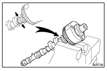 REMOVE CAMSHAFT TIMING GEAR ASSY