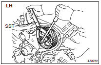 INSTALL CAMSHAFT TIMING PULLEY