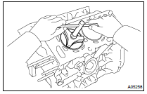 REMOVE PISTON SUB-ASSY W/CONNECTING ROD