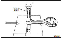 REMOVE CONNECTING ROD SMALL END BUSH