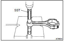 INSTALL CONNECTING ROD SMALL END BUSH