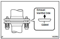 INSTALL EXHAUST PIPE ASSY FRONT