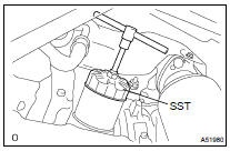  REMOVE OIL FILTER SUB-ASSY